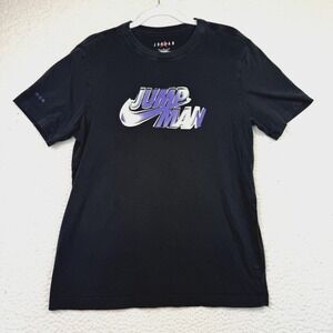 Jordan Shirt Mens Medium Black Jumpman Graphic Air Jordan Basketball Tee Nike